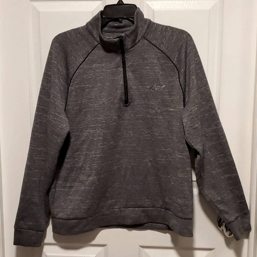 Greg Norman Men's Half Zip Gray Pullover Sweater - Size Medium